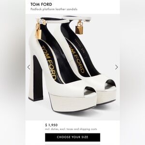 TOM FORD
Padlock platform leather sandals